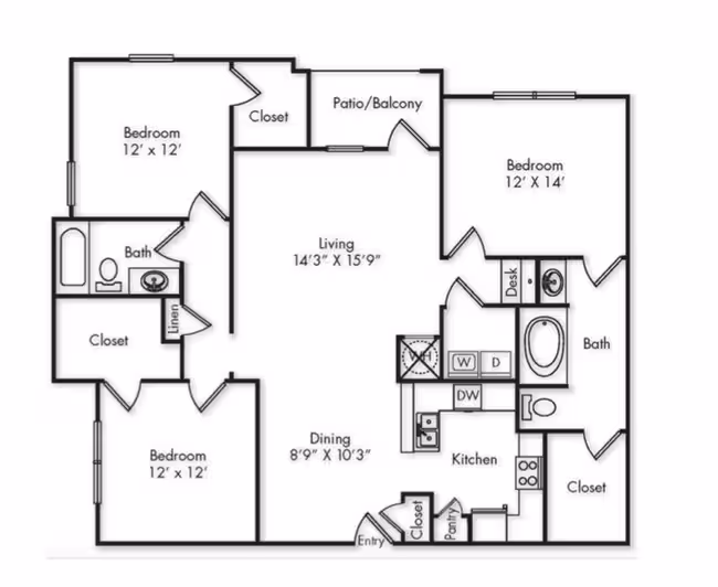 The Canterbury 1301 floor plan